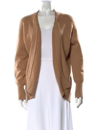 Pre-owned Theory Cashmere Open Front Sweater In Neutral