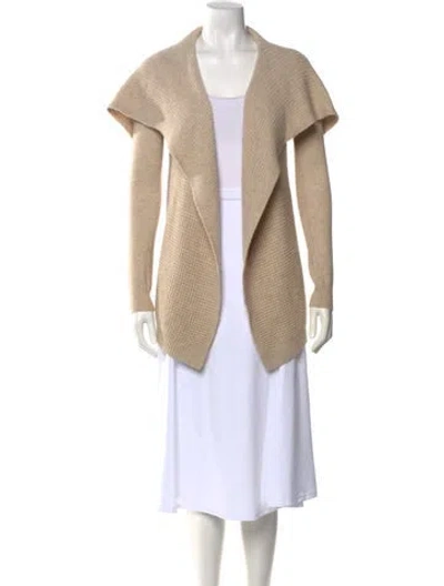 Pre-owned Theory Cashmere Open Front Sweater In Neutral