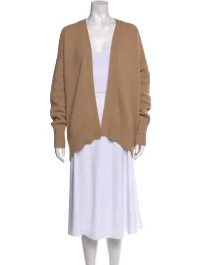Pre-owned Theory Cashmere Open Front Sweater In Neutral