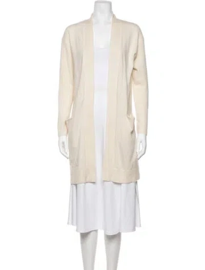 Pre-owned Theory Cashmere Open Front Sweater In Neutral