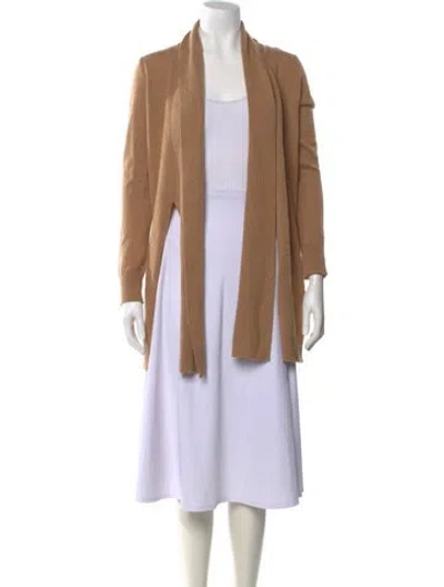Pre-owned Theory Cashmere Open Front Sweater In Neutral