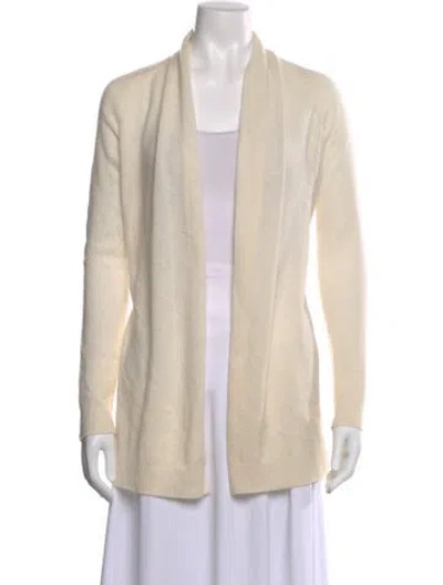 Pre-owned Theory Cashmere Open Front Sweater In Neutral