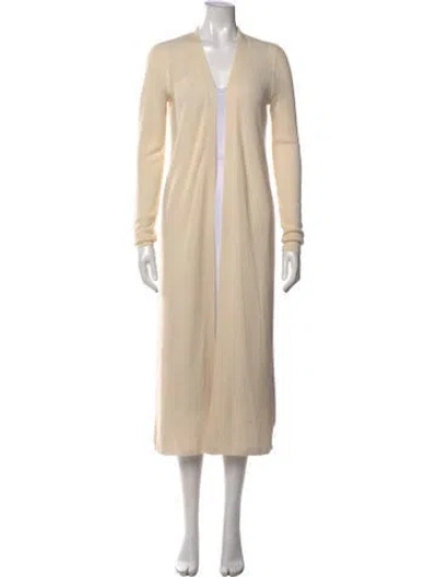 Pre-owned Theory Cashmere Open Front Sweater In Neutrals