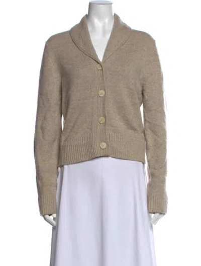 Pre-owned Theory Cashmere Open Front Sweater In Neutrals