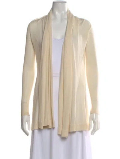 Pre-owned Theory Cashmere Open Front Sweater In Neutrals