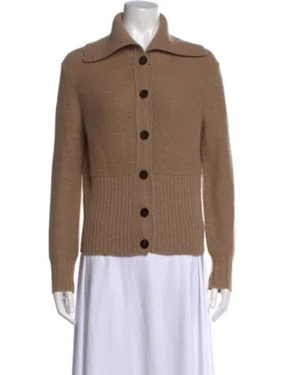 Pre-owned Theory Cashmere Open Front Sweater In Neutrals