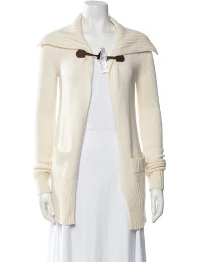 Pre-owned Theory Cashmere Open Front Sweater In Neutrals