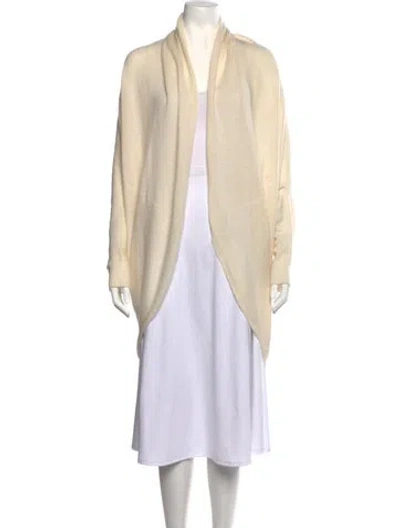 Pre-owned Theory Cashmere Open Front Sweater In Neutrals