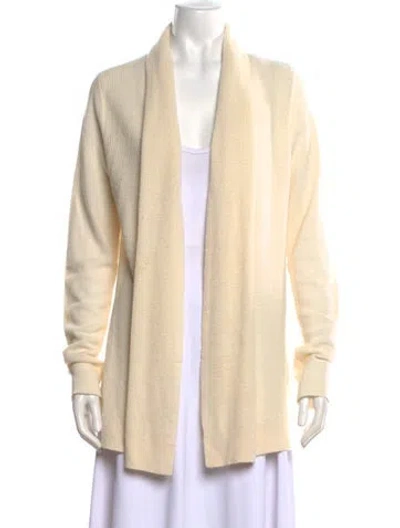 Pre-owned Theory Cashmere Open Front Sweater In Neutrals