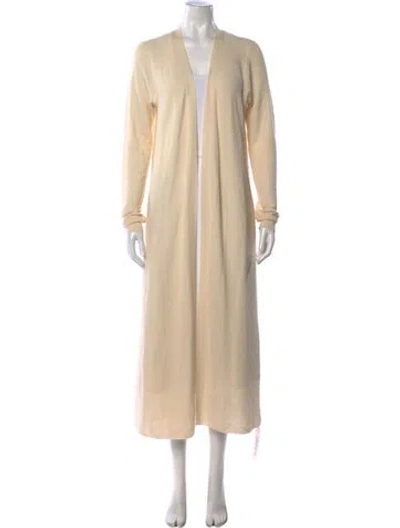 Pre-owned Theory Cashmere Open Front Sweater In Neutrals