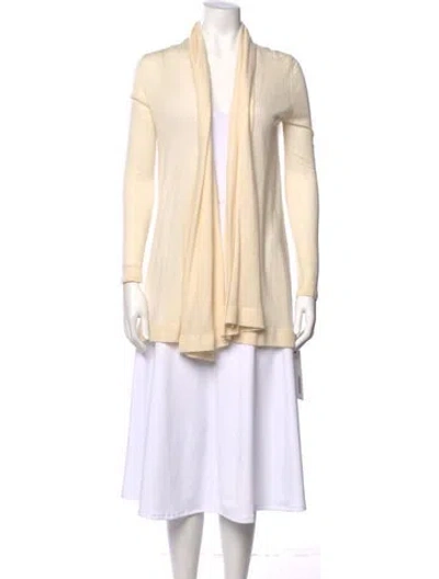 Pre-owned Theory Cashmere Open Front Sweater In Transparent