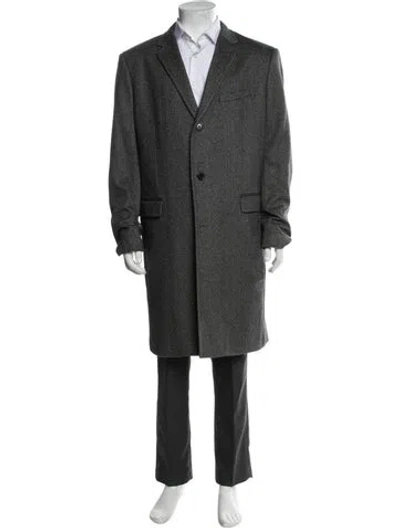 Pre-owned Theory Cashmere Overcoat In Black