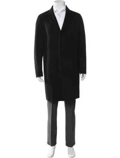 Pre-owned Theory Cashmere Overcoat In Blue