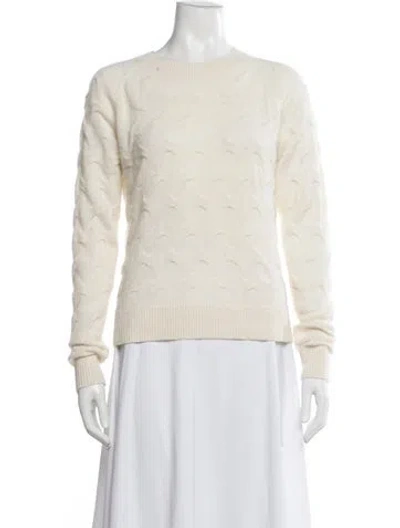Pre-owned Theory Cashmere Patterned Sweater In Neutral