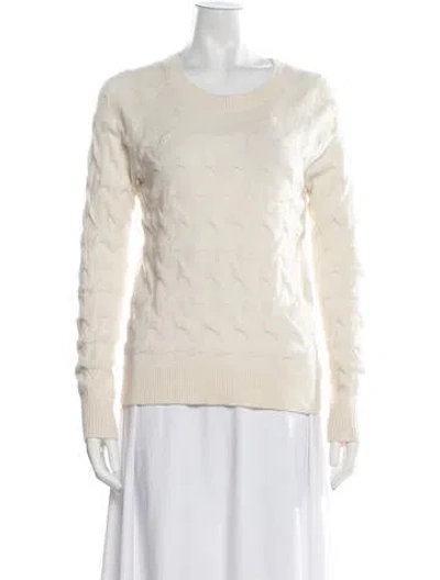 Pre-owned Theory Cashmere Patterned Sweater In Neutrals