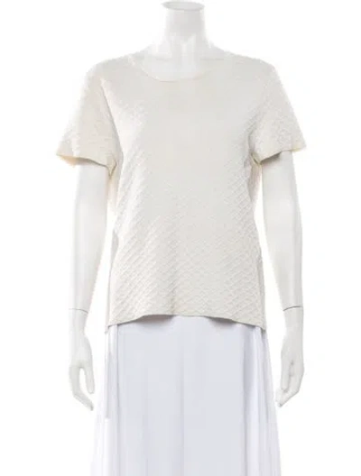 Pre-owned Theory Cashmere Patterned Sweater In Neutrals