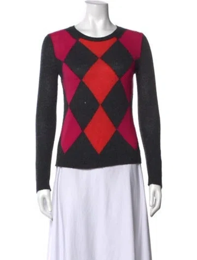 Pre-owned Theory Cashmere Printed Sweater In Multicolor