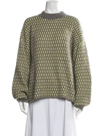 Pre-owned Theory Cashmere Printed Sweater In Neutral