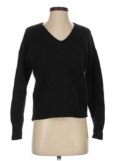 Pre-owned Theory Cashmere Pullover Sweater In Black