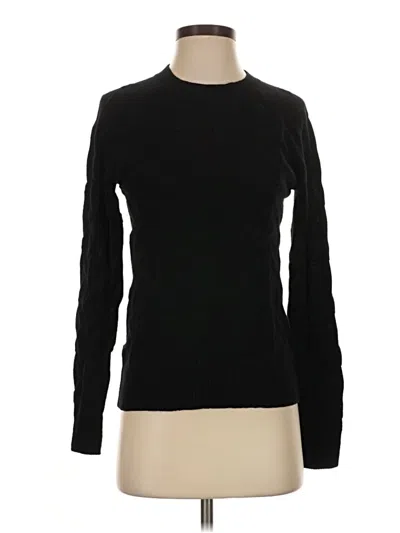 Pre-owned Theory Cashmere Pullover Sweater In Black