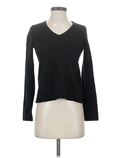 Pre-owned Theory Cashmere Pullover Sweater In Black