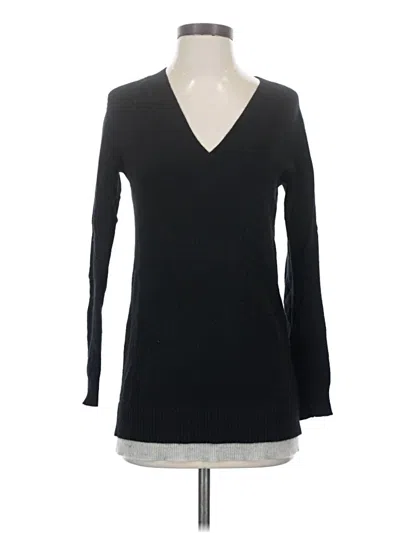 Pre-owned Theory Cashmere Pullover Sweater In Black