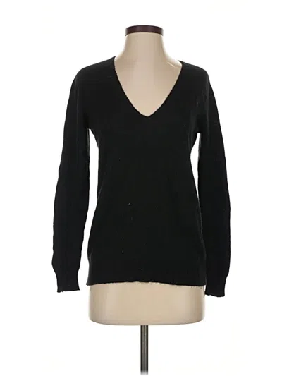 Pre-owned Theory Cashmere Pullover Sweater In Black