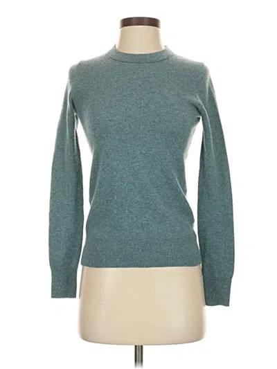 Pre-owned Theory Cashmere Pullover Sweater In Blue