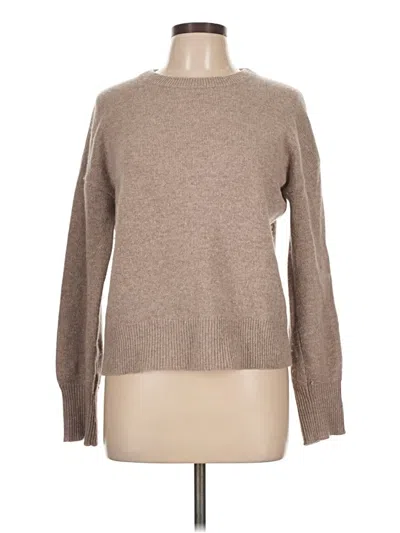 Pre-owned Theory Cashmere Pullover Sweater In Brown