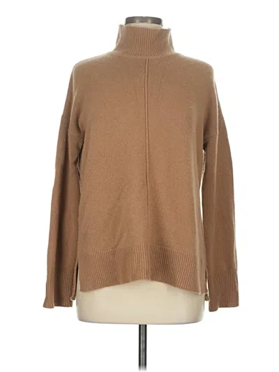 Pre-owned Theory Cashmere Pullover Sweater In Brown