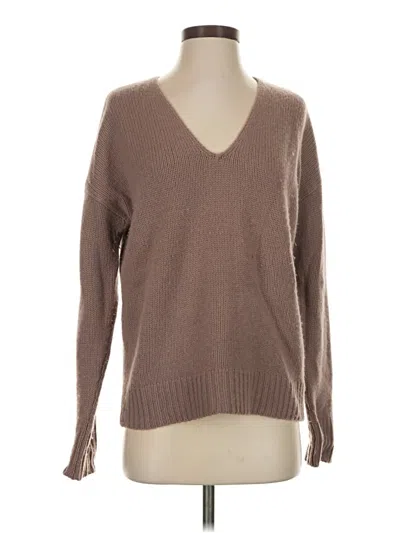 Pre-owned Theory Cashmere Pullover Sweater In Brown