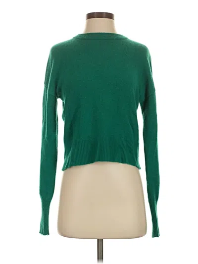 Pre-owned Theory Cashmere Pullover Sweater In Green