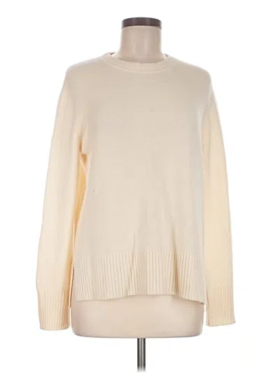 Pre-owned Theory Cashmere Pullover Sweater In Ivory