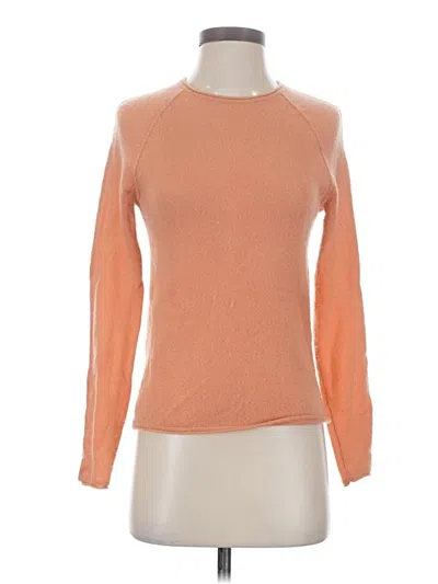 Pre-owned Theory Cashmere Pullover Sweater In Orange