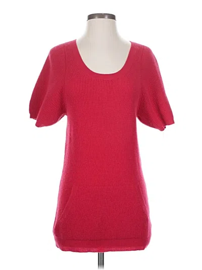 Pre-owned Theory Cashmere Pullover Sweater In Red