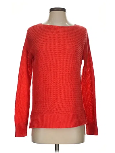 Pre-owned Theory Cashmere Pullover Sweater In Red