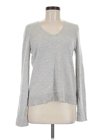 Pre-owned Theory Cashmere Pullover Sweater In Silver