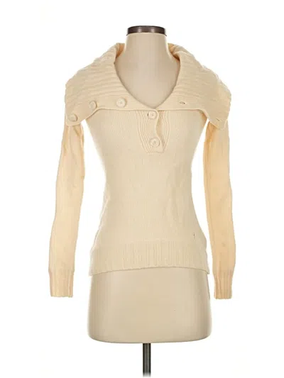 Pre-owned Theory Cashmere Pullover Sweater In White