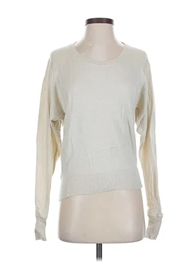 Pre-owned Theory Cashmere Pullover Sweater In White