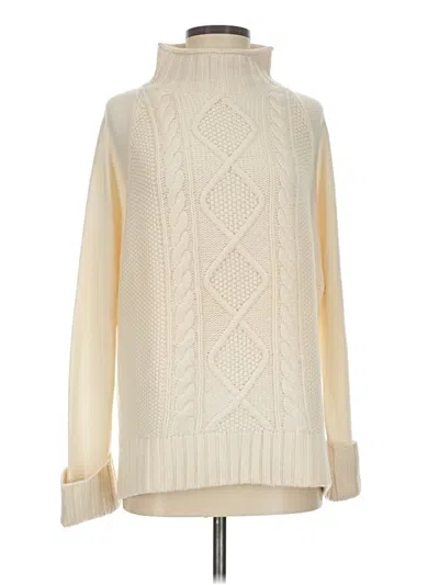 Pre-owned Theory Cashmere Pullover Sweater In White