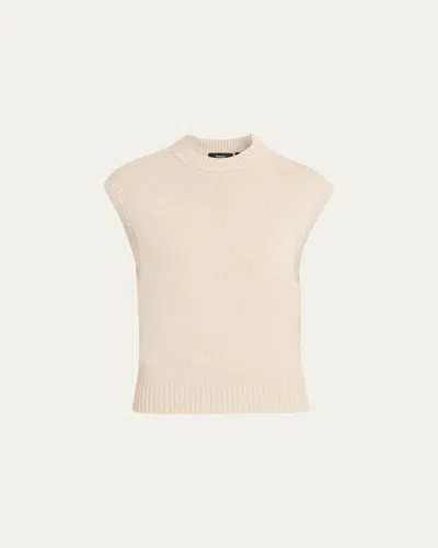 Theory Cashmere Relaxed Sweater Vest In Neutral