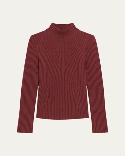 Theory Cashmere Rib Mock-neck Sweater