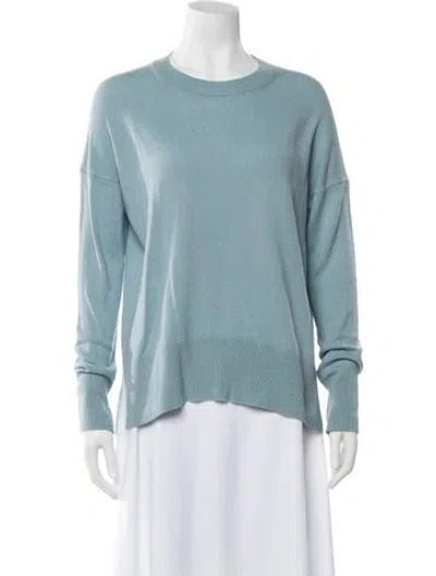 Pre-owned Theory Cashmere Scoop Neck Sweater In Blue