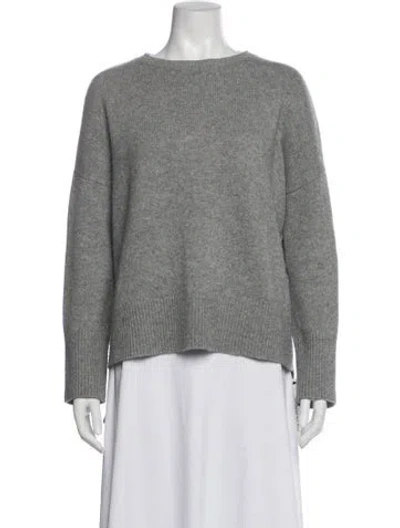 Pre-owned Theory Cashmere Scoop Neck Sweater In Gray