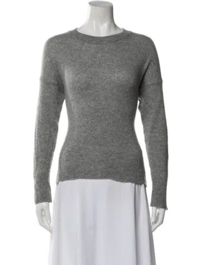 Pre-owned Theory Cashmere Scoop Neck Sweater In Gray