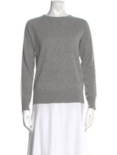 Pre-owned Theory Cashmere Scoop Neck Sweater In Gray