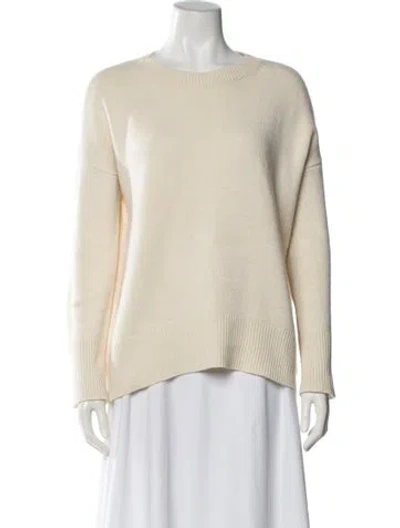 Pre-owned Theory Cashmere Scoop Neck Sweater In Neutral