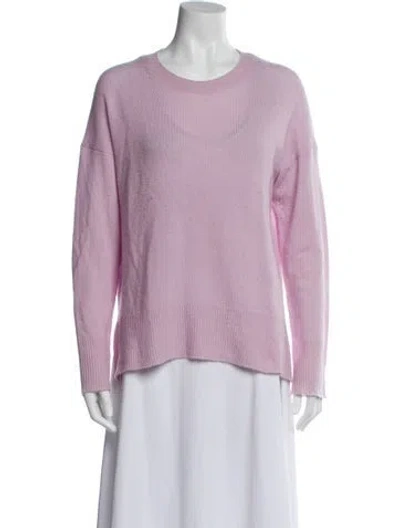 Pre-owned Theory Cashmere Scoop Neck Sweater In Pink