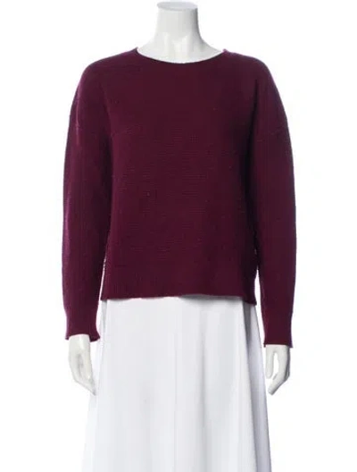 Pre-owned Theory Cashmere Scoop Neck Sweater In Red