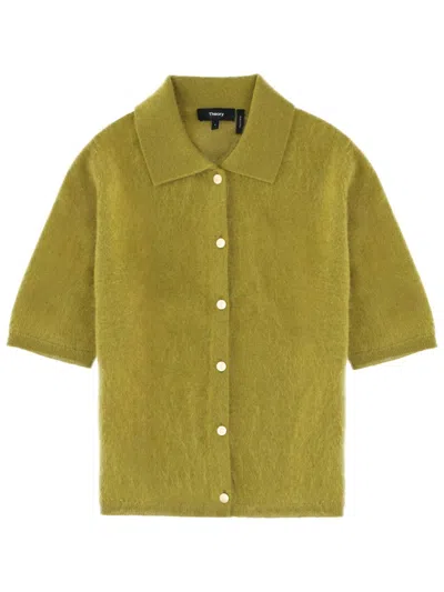 Theory Cashmere Shirt In Green